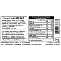 O'Natural Raw Chocolate Superfood Bar - Mayan Gold